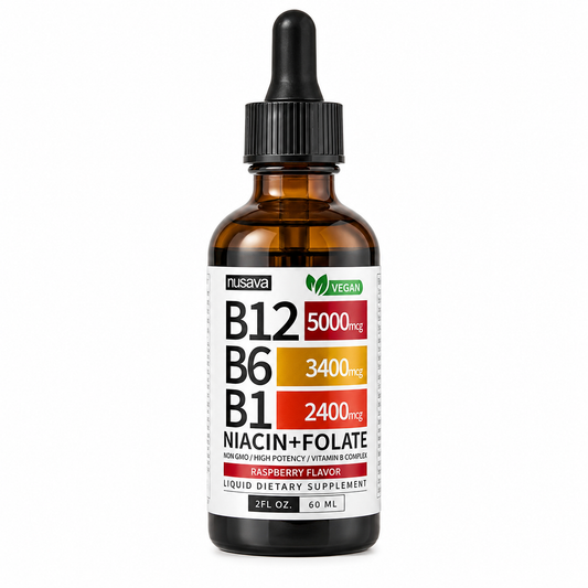 🌿SUPLEMENTO LÍQUIDO DE COMPLEJO B (vitaminas B12, B6 y B1)